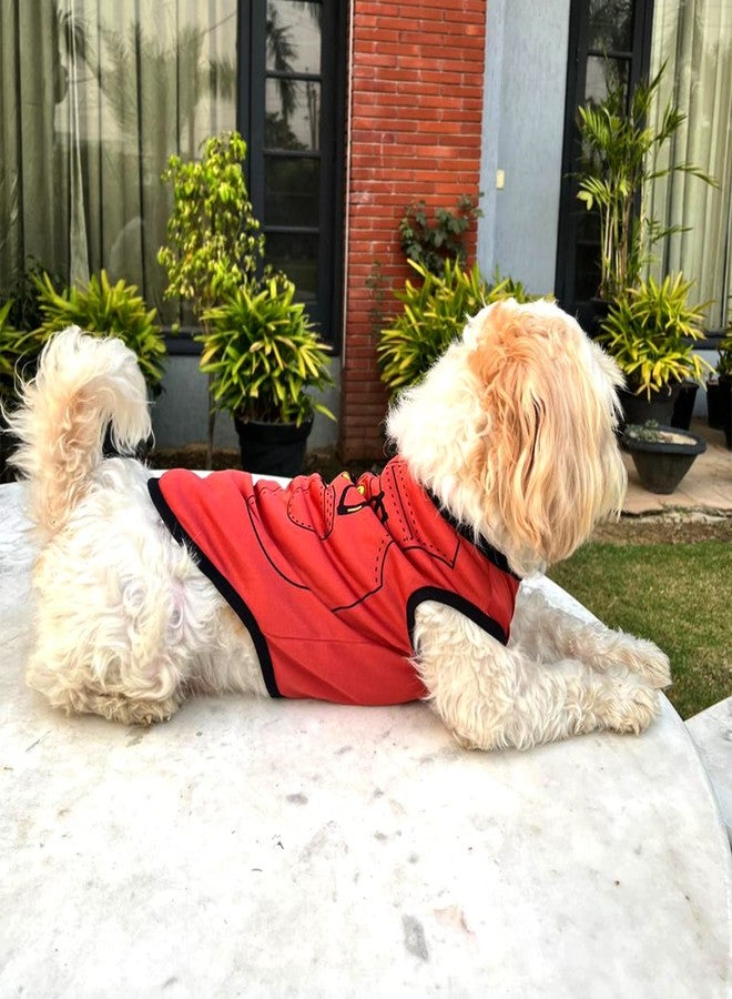 Lulala Pet Shirts Printed Puppy Shirts Cute Dog Shirts Sleeveless Dog Sweatshirts Soft Summer Pet Dog Clothing Breathable Pet Apparel Dog Outfits for Dogs & Cats (Rust, 16 INCH) - Image 1
